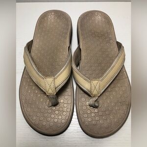 Vionic TIDE II Women’s Sandals White Cream Orthotic Flip Flops Size 8